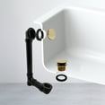 thumbnail image 2 of Westbrass Sch. 40 ABS Bathtub Drainage System with Tip-Toe Drain and No-Hole Elbow Cover, Polished Brass, 2 of 14