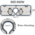 thumbnail image 2 of GZHJMY 2PCS Faucet Absorbent Mat, Penguins Washable Sink Splash Guard Drip Catcher, Kitchen Bath Countertop Microfiber Sink Drying Mats for Kitchen, 2 of 7
