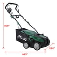 thumbnail image 3 of Zateety 16 in 15 Amp Corded Electric Lawn Dethatcher & Scarifier, 2-in-1, 58 QT Extra Large Removable Collection Bag, 3 of 12