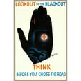 thumbnail image 3 of Pat Keely 11x14 Black Modern Framed Museum Art Print Titled - Lookout in the Blackout. Think Before You Cross the Road (Between 1939 and 1946), 3 of 5