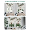 thumbnail image 4 of Christmas Tie Up Curtains for Windows 45 Inch Length Balloon Curtains Kitchen Adjustable Balloon Window Shade Winter Green Pine Trees Maple Leave Xmas Balls Tie Up Bathroom Curtain Window 34"x45", 4 of 6