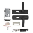 thumbnail image 1 of Teclas de Bloqueo de Manija de la Puerta, Bloqueo de Entrada de Acero Negro Con Llave de Acero Con Llave para El Baedo Para El Baño, 1 of 7