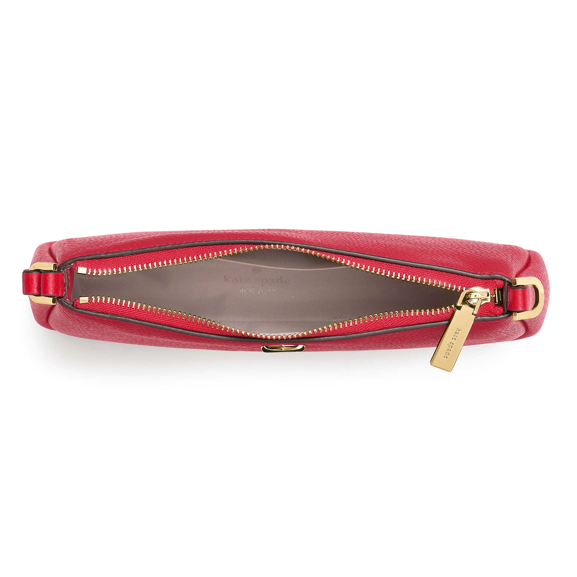 Kate Spade New York Women's Kayla Small Pebbled Leather Top Zip Convertible Wristlet (Perfect Cherry)