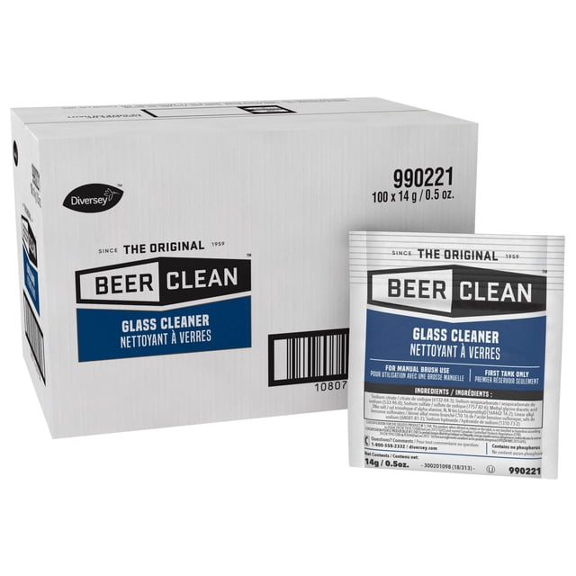 Limpiador de vidrios Diversey 990221 Beer Clean, 15 ml (paquete de 100)