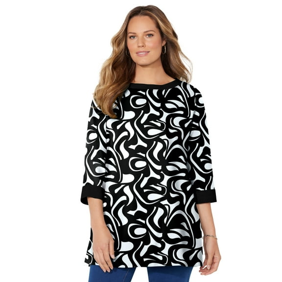 Catherines Women's Plus Size Liz&Me Boatneck Top