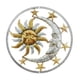 thumbnail image 2 of Placa de Decoración Escultura de Sol, Estrella para El Baño Del Jardín Del Hogar Amarillo Macarena escultura para colgar en la pared, 2 of 8