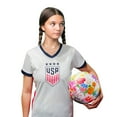 thumbnail image 4 of U.S. Soccer USWNT National Team Gameday 4 Star Champion Soccer Youth Poly Shirt - Swanson 9, YXS, 4 of 4