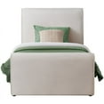 thumbnail image 5 of Meridian Furniture Sloan Cream Velvet Twin Bed, 5 of 9