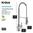 thumbnail image 6 of KRAUS Britt Touchless Sensor Commercial Pull-Down Single Handle Kitchen Faucet in Spot Free Stainless Steel, 6 of 18