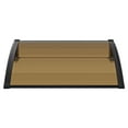 thumbnail image 4 of Jnismy 32 X 47 Inches Door/Window Awnings,Awning for Door Entrance,Window Awning Canopy Exterior with Plastic Steel Bracket,UV, Rain, Snow Protection Door Awning,Brown, 4 of 12