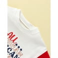 thumbnail image 4 of Bagilaanoe 4th of July Newborn Baby Boy Girl Rompers Letter Print Short Sleeve Bodysuit 6M 12M 18M 24M Infant Summer One Piece Short Jumpsuit for Independence Day, 4 of 8