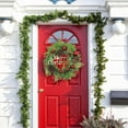 thumbnail image 5 of Festive Autumn To Winter Transition Christmas Halloween Door Hangers Garland Ornaments Set Olive Wreaths Wall Wreaths Living Room 30 in Christmas Wreath Holiday Wreaths for Front Door Winter Door, 5 of 5