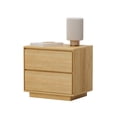 thumbnail image 3 of Joyyskill Mid Century Modern Nightstand with 2 Drawers, Wooden End Table Bed Side Table with Storage Bedside Night Stand, Natural Oak, 3 of 6