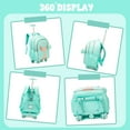 thumbnail image 4 of Mermaid Kids Rolling Backpack with Wheels for School Girls Bookbag with Lunch Box Pencil Case Luggage Ages 6-8 Green, 4 of 7