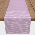thumbnail image 3 of Creative Products Wavy Lines On Purple 16 x 90 Poly Twill Table Runner, 3 of 3