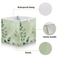 thumbnail image 3 of Cabinet Storage Basket 11.02x11.02x11.02 Inches Storage Box Foldable, Storable and Easy to Assemble ，Open Home Storage Bins ，Closet Storage Bins Green Leaf, 3 of 8