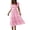 Pink, variant on Kezqiaxn Party Dresses for Women Summer Ruffle Short Sleeve Square Neckline Midi Dress Casual Sundress Fashion Clothing