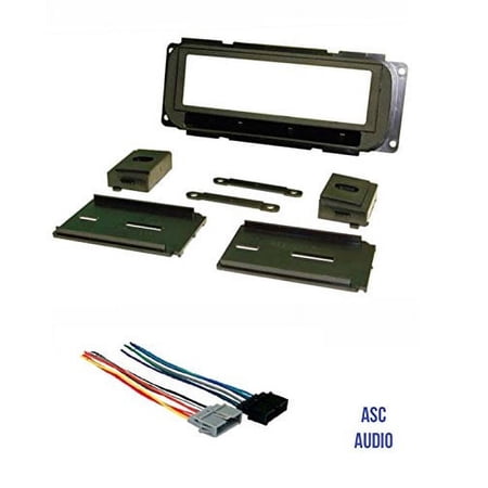 ASC Audio Car Stereo Dash Kit and Wire Harness to install a Single Din Radio for some Chrysler Dodge Jeep Plymouth - Compatible Vehicles listed below
