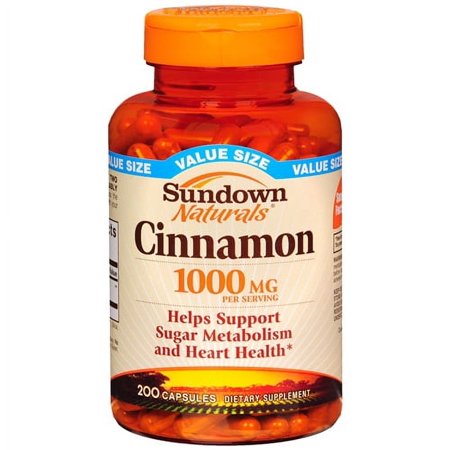 Sundown Naturals Naturals Cinnamon 1000 Mg Per Serving Capsules - 200 Ea