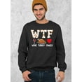 thumbnail image 3 of Wine Turkey Family Thanksgiving Dinner Funny Crewneck Sweatshirt, XL, Black, 3 of 6