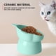 thumbnail image 4 of Cuencos elevados de cerámica para gatos, cuenco elevado para comida y agua para gatos, cuenco inclinado para proteger la columna vertebral, 4 of 5