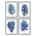 thumbnail image 2 of Stupell Industries Varied Blue Leaves Simple Botanical Plant Shapes Graphic Art Black Framed Art Print Wall Art, Set of 4, Design by Melonie Miller, 2 of 5