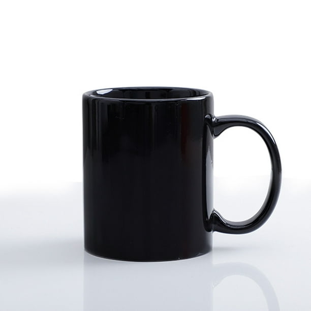 12 OZ Extra Large Ceramic Coffee Mug, Classic Porcelain Super Big Tea Cup  with Handle for Office and Home, Black