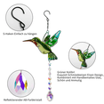 thumbnail image 5 of Atrapasueños decorativo de cristal de colibrí, decoración del hogar, campanillas de viento colgantes para ventanas hechas a mano para exteriores, 5 of 5