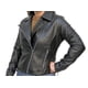 thumbnail image 2 of Chamarra de piel negra estilo cruzada con cuello de solapa para dama Castelli Leather Authentic Ameiro Cruzado con cuello de solapa, 2 of 4