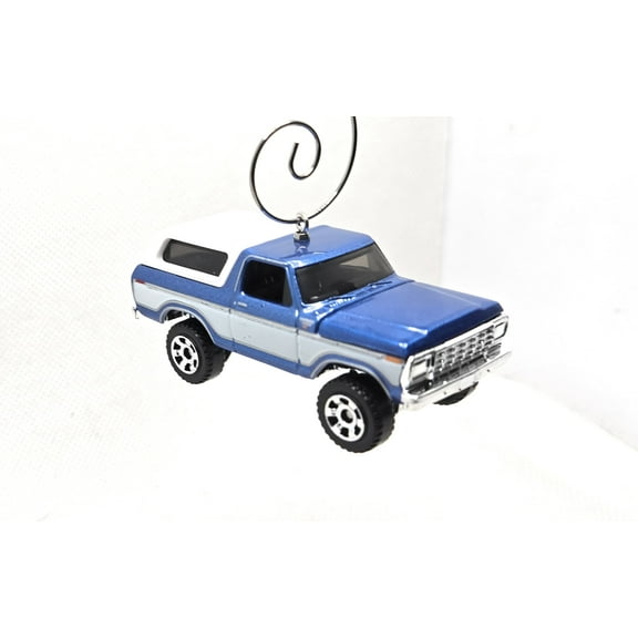 1978 Ford Bronco Blue White Christmas Ornament