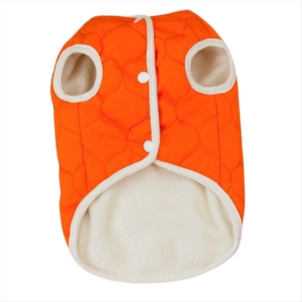 Ropa para Mascotas Ropa para Perros de Otoño e Invierno Ropa para Gatos de Peluche Ropa para Mascotas Abrigo de Algodón para Mascotas de Invierno Naranja