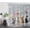 Gray, variant on Eucalyptus Leaf Shower Curtain with Hooks, Green Succulent Botanical Shower Curtain for Bathroom Polyester Washable 69" x 70"