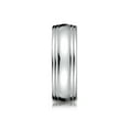 thumbnail image 4 of Benchmark� 7.5mm Comfort-fit High Polished Double Round Edge Carved Design Wedding Band Ring, 4 of 9