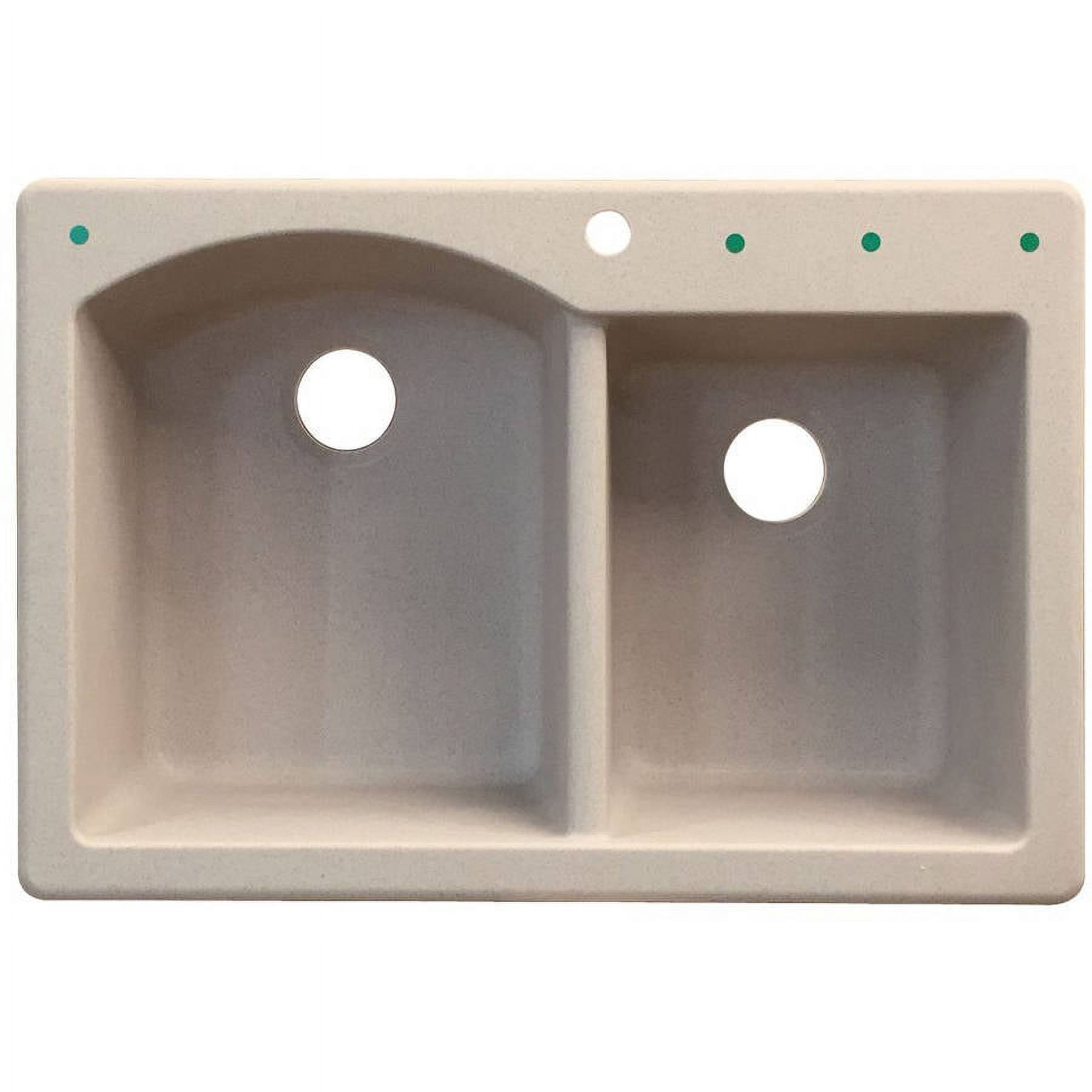 Transolid 33" x 22" Top Mount Aversa Granite Kitchen Sink, Available in Various Colors
