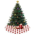 thumbnail image 3 of 30 Inch Christmas Tree Skirt – Velvet Plush Tree Mat, Soft Thickened Polyester with Red Ties, Single-Sided Printing, Available in 30in/36in/48in, Perfect for Holiday Xmas Tree Decoration, 3 of 7
