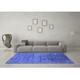 thumbnail image 3 of Ahgly Company Machine Washable Indoor Square Oriental Blue Industrial Area Rugs, 8' Square, 3 of 4