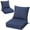Navy, variant on Crestlive Sunbrella 5.5" Outdoor Cushion for Patio Furniture, 24 x 24, Waterproof and Fade-Resistant Deep Seat Cushions for Chair, Wicker Sofa and Couch, Antique Beige