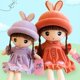 thumbnail image 3 of Muñeco de trapo esponjoso para niñas, juguete de peluche, muñecas de trapo para niñas con falda y sombrero, muñeca suave y bonita de princesa de peluche, 3 of 5