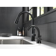 Delta 9113T-BL-DST Essa Single Handle Pull-Down Kitchen Faucet with Touch2O in Matte Black