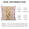 thumbnail image 5 of GOSMITH Pink Throw Pillow Covers with Gold Leather Sequine Stripe Valentine's Day Decor Luxury Pillow Cases for Wedding Living Room Bedroom Sofa Bed Cushion Cover, 5 of 5