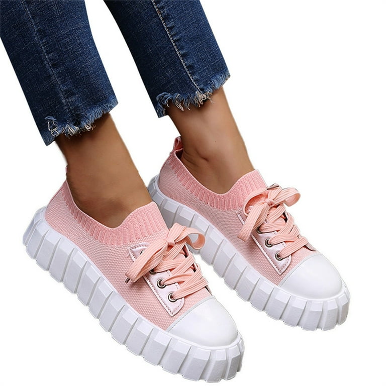 FZM Women shoes Ladies Shoes Fashion Comfortable Lace Up Soft SoleMesh  Breathable Casual Sneakers