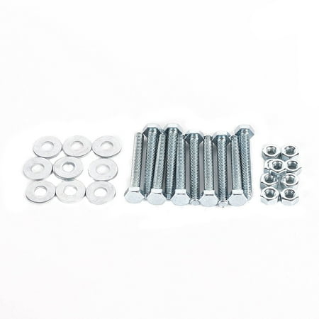 2 Inch Split Nut - DC Cargo Mall E Track Rail Tie-Down Installation Fasteners Kit with Hex Head 2 Inches Long Galvanized Bolts, Nuts, Washers (10 Pack)