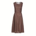 thumbnail image 3 of ZEHJUHAN Women's Retro Polka Dot Swing 1950s Inspired Sleeveless A-Line Cocktail Dress for Summer Parties Coffee，S, 3 of 11