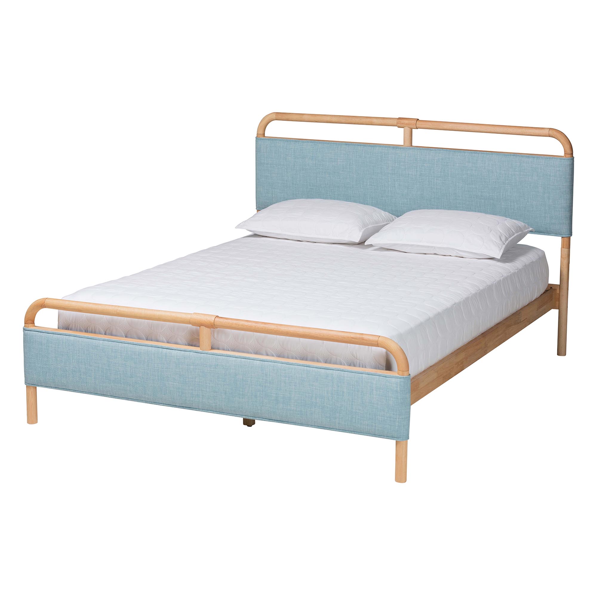 Baxton Studio Mateo Modern Platform Bed, Queen, Natural