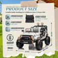 thumbnail image 2 of Arnahaishe 24V Ride On Car Toy, Electric Jeep with Remote Control, LED Light, USB and Bluetooth for Kids of 3-8, White, 2 of 7