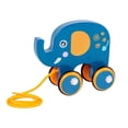 thumbnail image 3 of Juguete para tirar, juguete para caminar, juguete para empujar y tirar de animales de dibujos animados, juguete para caminar para niños de 1 año Elefante, 3 of 9