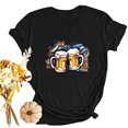thumbnail image 5 of Brondbend Offres de Vacances Mode pour Femmes Festival de la Bière Impression Col Rond Haut à Manches Courtes Offres de Vacances, 5 of 5