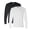 Black+White 2 Pack, variant on Gildan Men’s DryBlend Long Sleeve T-Shirt 50/50 Cotton Polyester Crewneck Classic Tee Shirt (Maroon , L)