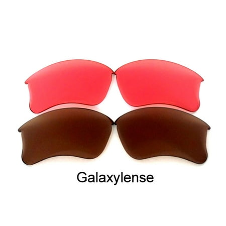 Galaxy Replacement Lenses for Oakley Flak Jacket XLJ Prizm Ruby Golf & Brown non-polarized