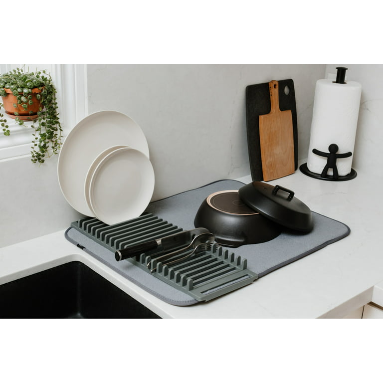 Umbra UDRY Large Charcoal Dish Rack/Drying Mat - Kitchen & Company